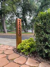 Load image into Gallery viewer, Address Sign - Yard Address Sign - Rusted - Double Sided - Custom Address Sign - Address Sign For Driveway.