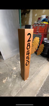 Load image into Gallery viewer, Address Sign - Yard Address Sign - Rusted - Double Sided - Custom Address Sign - Address Sign For Driveway.