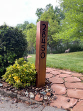 Load image into Gallery viewer, Address Sign - Yard Address Sign - Rusted - Double Sided - Custom Address Sign - Address Sign For Driveway.