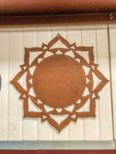 Load image into Gallery viewer, Flower Sun Wall Art - Rusted Sun - Rustic Sun - Yard Art - Sun Metal Wall Art - Outdoor/Indoor Wall Art