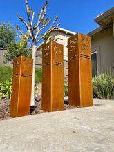 Load image into Gallery viewer, Spain Garden Columns - Landscape Decor - Outdoor Lighting Box Steel Bollards - Yard Art
