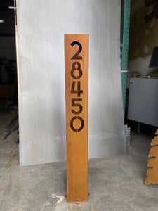Address Sign - Yard Address Sign - Rusted - Double Sided - Custom Address Sign - Address Sign For Driveway.