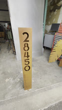 Load and play video in Gallery viewer, Address Sign - Yard Address Sign - Rusted - Double Sided - Custom Address Sign - Address Sign For Driveway.
