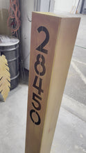 Load and play video in Gallery viewer, Address Sign - Yard Address Sign - Rusted - Double Sided - Custom Address Sign - Address Sign For Driveway.
