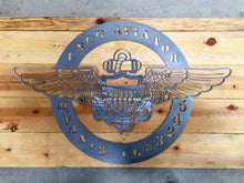 Load image into Gallery viewer, Coast Guard Metal Wall Art - Name and Coast Guard # - Metal Wall Art - USCG AVIATOR - United States Coast Guard Aviator Metal Sign
