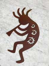 Load image into Gallery viewer, Kokopelli Figure Man Metal Wall Art | Kokopelli Horn | Wall Art | Rustic Metal
