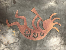 Load image into Gallery viewer, Kokopelli Figure Man Metal Wall Art | Kokopelli Horn | Wall Art | Rustic Metal

