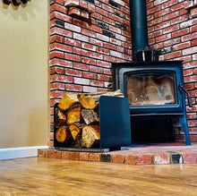 Load image into Gallery viewer, Firewood Holder - Bent Steel Log Holder - Fireplace Indoor Outdoor Firewood Gift Home Decor - Firewood Rack - Log Holder
