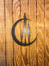 Load image into Gallery viewer, Trees In Moon- Tree Moon - Steel wall decor - Metal Wall art - Metal Home Decor - Steel Wall Decor - Metal Sign - Metal Trees
