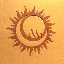 Load image into Gallery viewer, Sun Wall Art - Rusted Sun - Rustic Eclipse Sun - Yard Art - Sun Metal Wall Art - Outdoor/Indoor Wall Art
