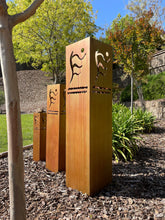 Load image into Gallery viewer, Spain Garden Columns - Landscape Decor - Outdoor Lighting Box Steel Bollards - Yard Art

